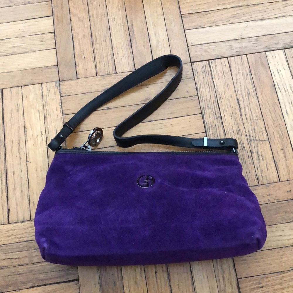 Giorgio Armani purple suede mini bag